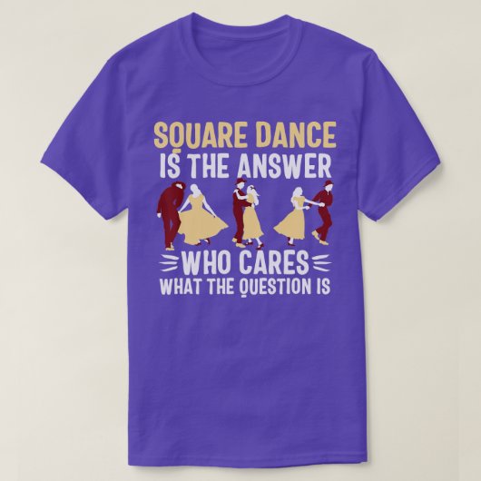 T-shirt Danse carré femmes hommes danser couple danser cad (Design devant)