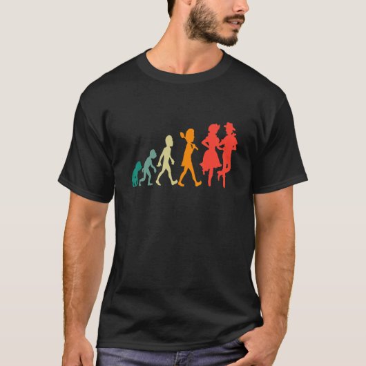 T-shirt Danse carrée d'évolution drôle rétro (Devant)