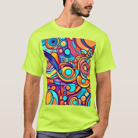T-shirt Danse colorée Joyeuse Chaotique (Devant)