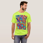 T-shirt Danse colorée Joyeuse Chaotique (Devant entier)