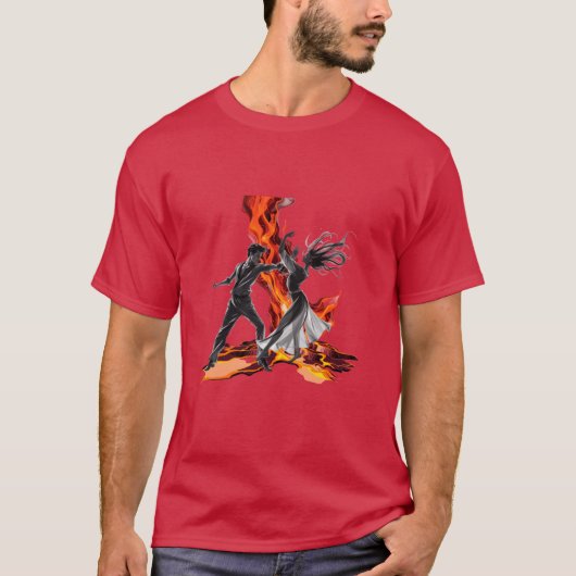 T-shirt Danse comme le sol est de la lave.WW (Devant)