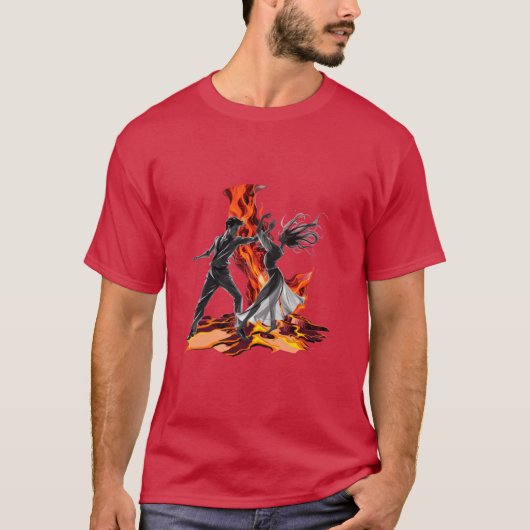 T-shirt Danse comme le sol est de la lave.WW (Devant)