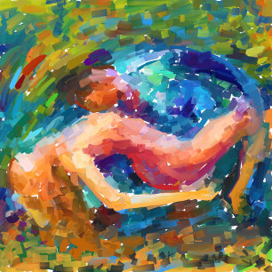 T-shirt danse dans la passion coloré peinture abstraite