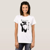 T-shirt Danse de ballet avec Chaussures de ballet noir En  (Devant entier)