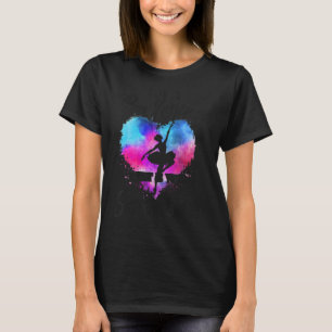 T-shirt Danse de ballet Danse Fille Ballerina Coeur Je sui