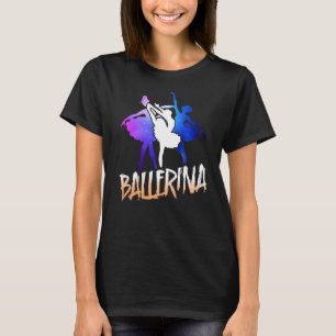 T-shirt Danse de ballet Danse Fille Ballerina Espace Rétro