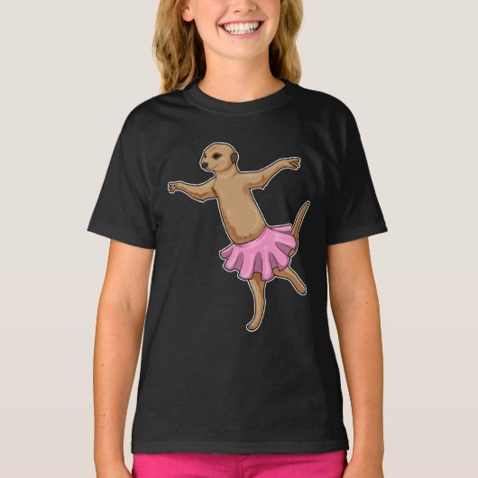 T-shirt Danse de ballet Meerkat Ballerina (Devant)