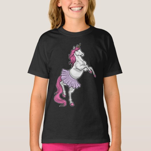 T-shirt Danse de ballet Unicorne Ballerina (Devant)