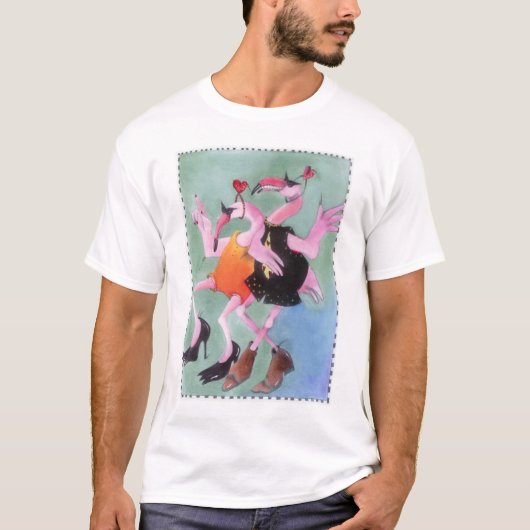 T-shirt Danse de Flamant rose (Devant)