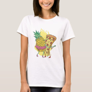 T-shirt Danse de la pizza et de l'ananas