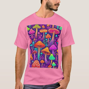 T-shirt Danse des champignons du néon fleuri