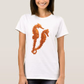 T-shirt Danse Des Chevaux De Mer (Orange) (Devant)