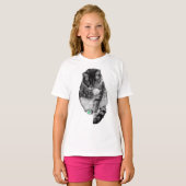 T-shirt Danse des moustaches flocon de neige (Devant entier)
