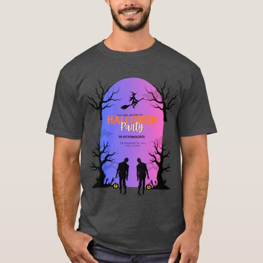 T-shirt Danse d'Halloween dans le château (Devant)