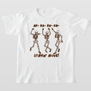 T-shirt Danse drôle de squelette – Halloween en restant vi