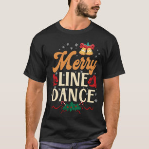 T-shirt Danse en ligne Joyeuse ligne Danse Noël
