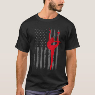 T-shirt Danse et Vin - Drapeau américain vintage USA pour