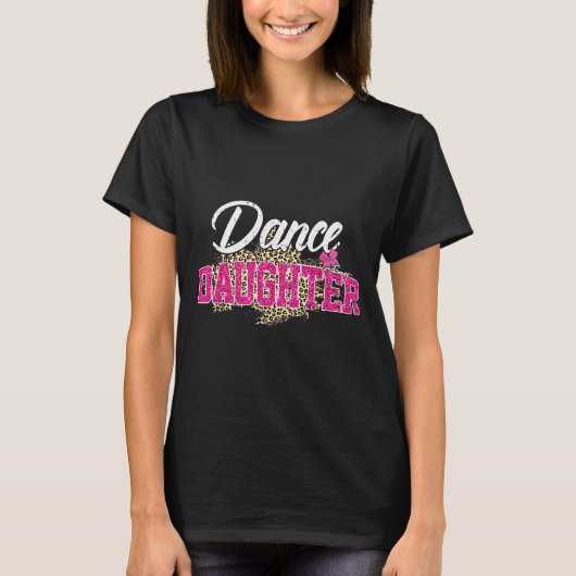 T-shirt Danse fille léopard danse drôle fille (Devant)
