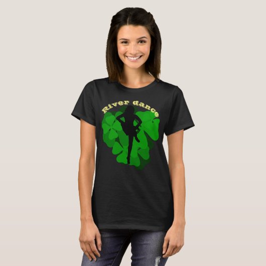 T-shirt Danse fluviale, Danse irlandaise, Clover vert/sham (Devant entier)