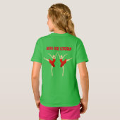 T-shirt Danse gracieuse en robe rouge (Dos entier)