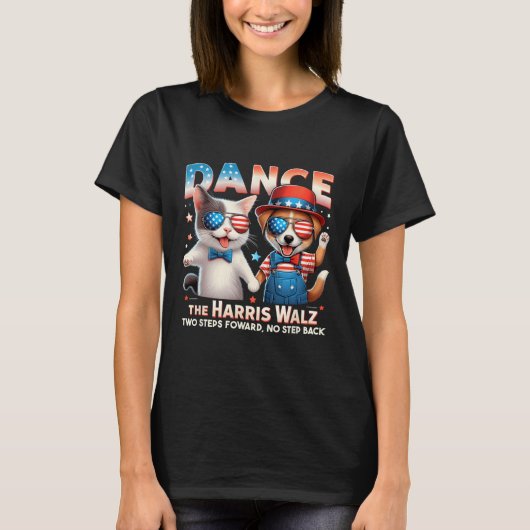 T-shirt Danse Harris Wheimer Drôle Chat Ladies Kamala H (Devant)