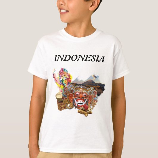 T-shirt Danse Java indonésienne & mignonette animal T-shir (Devant)
