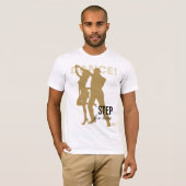 T-shirt Danse ! La silhouette en or Love (Devant entier)