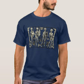 T-shirt Danse Macabre Skeleton Musicians Medieval Art (Devant)