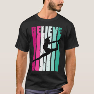 T-shirt Danse motivante pour filles rose et vert Croyez Te