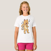 T-shirt Danse Musique Cat (Devant entier)