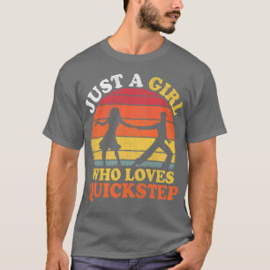 T-shirt Danse Quickstep Vintage Juste une fille qui aime Q