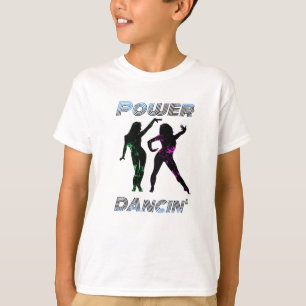T-shirt Danse - Retro Power Dancing' Girls style Lava