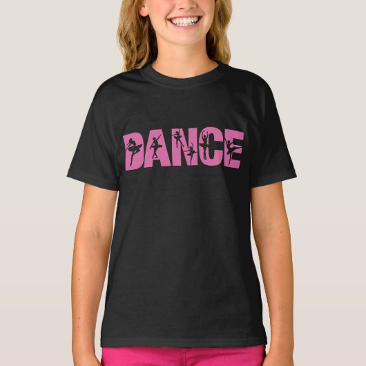 T-shirt DANSE Rose avec coutures Ballerina (Devant)