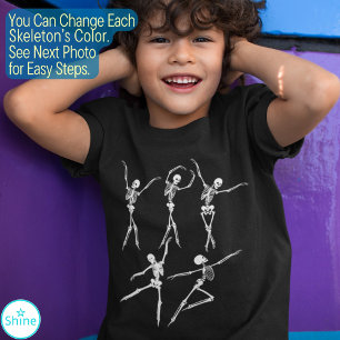 T-shirt Danse squelette ballet danseuse drôle fantôme éffr