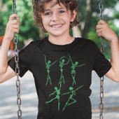 T-shirt Danse squelette ballet danseuse vert drôle éffraya