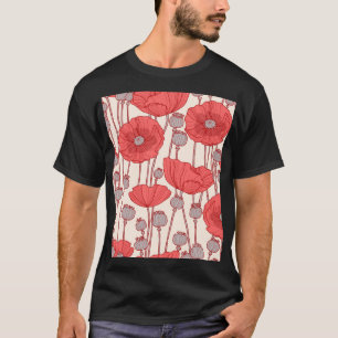 T-shirt Danse sur le terrain du pavot : Rhapsody florale s