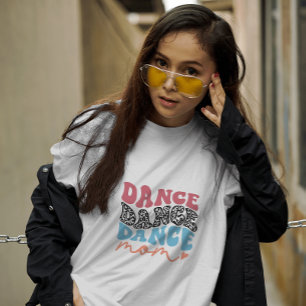 T-Shirt danse typographie blanc mères amusantes
