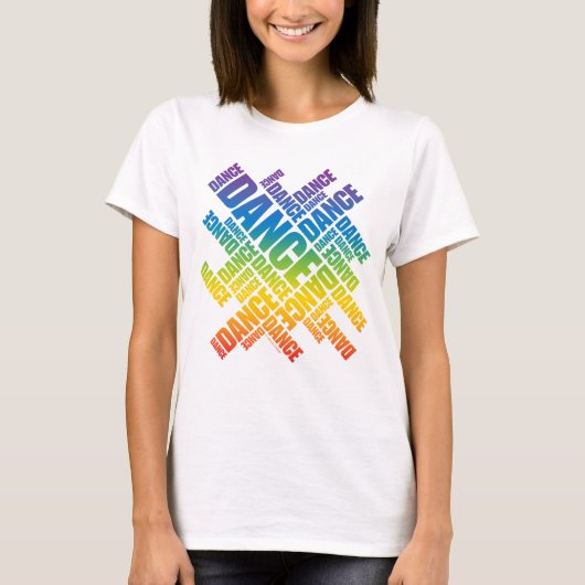 T-shirt Danse typographique (spectre) (Devant)