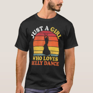 T-shirt Danse Ventre Danse Vintage Juste Une Fille Qui Aim