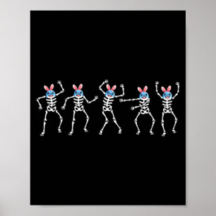T-shirt Dansende Skeletten Dans Challenge Dolfijn Poster