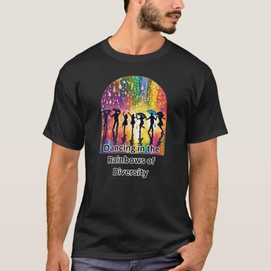 T-shirt Danser dans les arcs-en-ciel de la diversité (Devant)