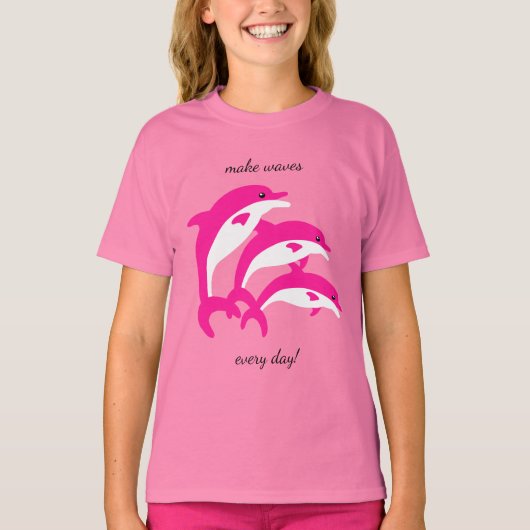 T-shirt Danser des dauphins roses (Devant)