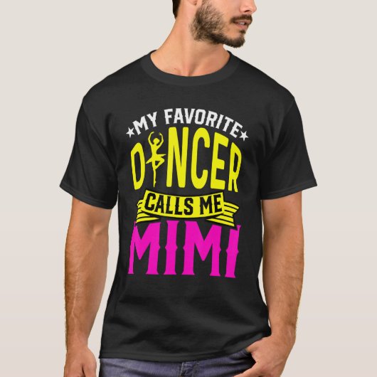 T-shirt Danser Femmes Ma danseuse préférée M'appelle Mimi (Devant)