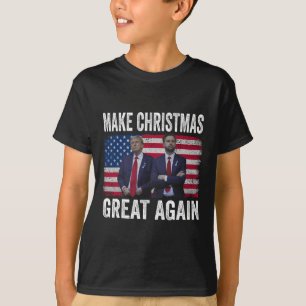 T-shirt Danser Trump Père Noël Et Dj Vance Faire Noël Gr
