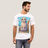 T-shirt Danseur de vague - Jouer le phoque en action (Devant entier)