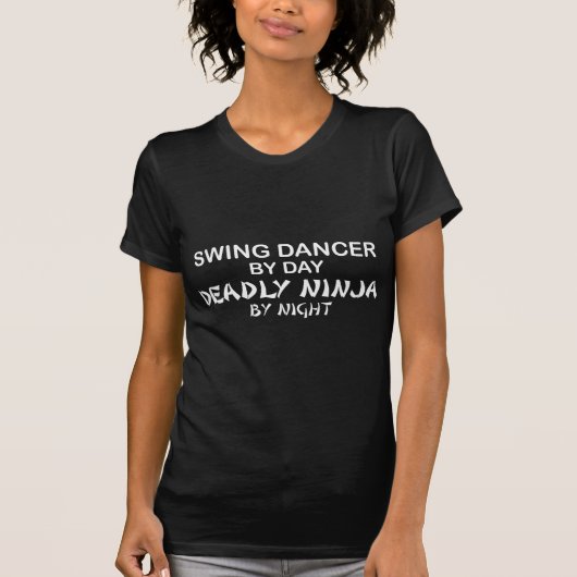 T-shirt Danseur d'oscillation Ninja mortel par nuit (Devant)