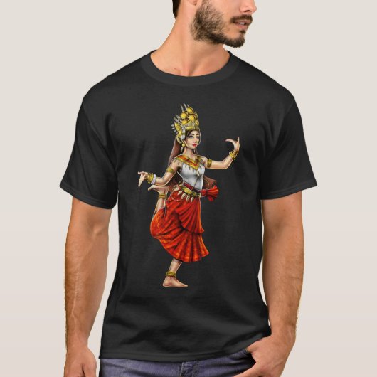T-shirt Danseur Khmer Cambodgien Apsara (Devant)