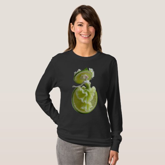 T-shirt Danseur tranche de citron art manches longues (Devant entier)