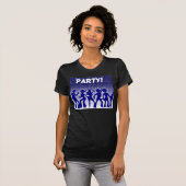 T-shirt Danseurs de disco de partie (Devant entier)