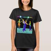 T-shirt Danseurs De Swing Sur Note Musicale Plancher (Devant)